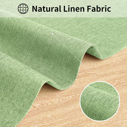 Cloth Placemats, Set of 4 Heat-Resistant Cotton Linen Blend Double Layered Machine Washable Place Mats, Wrinkle Free Thick Fabric Dining Table Mats for Indoors & Outdoors (Grass Green, 4)