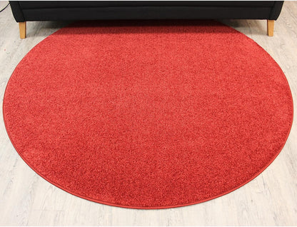 KOECKRITZ Soft and Colorful Kids Classroom Area Rugs (Passes Flammability Pill Test) Many Sizes and Bright Colors to Select from (9' Round, Fire Engine)