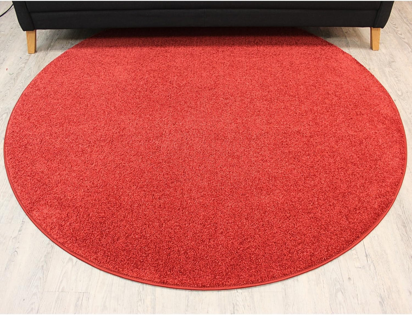 KOECKRITZ Soft and Colorful Kids Classroom Area Rugs (Passes Flammability Pill Test) Many Sizes and Bright Colors to Select from (7' Round, Fire Engine)
