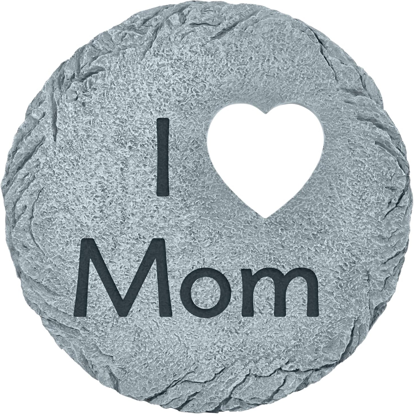 Let's Make Memories Personalized Garden Stone - Resin - Custom Garden Décor - Round Stone with Heart Cutout - for Dad - for Father's Day