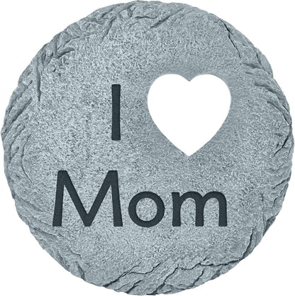 Let's Make Memories Personalized Garden Stone - Resin - Custom Garden Décor - Round Stone with Heart Cutout - for Dad - for Father's Day