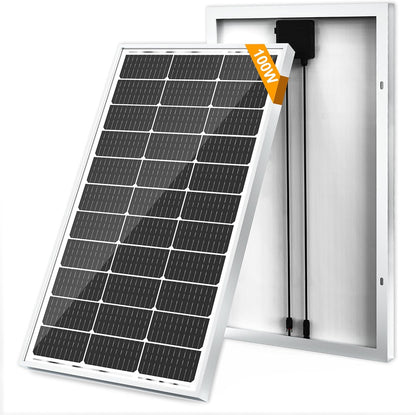 SOLPERK 100 Watt Solar Panel 12 Volt, 100W Solar Panel High-Efficiency Monocrystalline Solar Panels for Home, RV, Camping, Marine, Rooftop, Off-Grid Applications