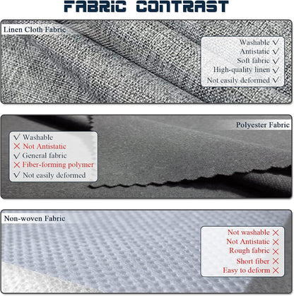 Hanging Closet Organizer, Easy Mount Collapsible 3-Shelf Camper Closet Wardrobe Hanging Storage Shelves, Folded Clothes Towels Handbag Shoes Accessories Storage, Linen Cloth, Gray