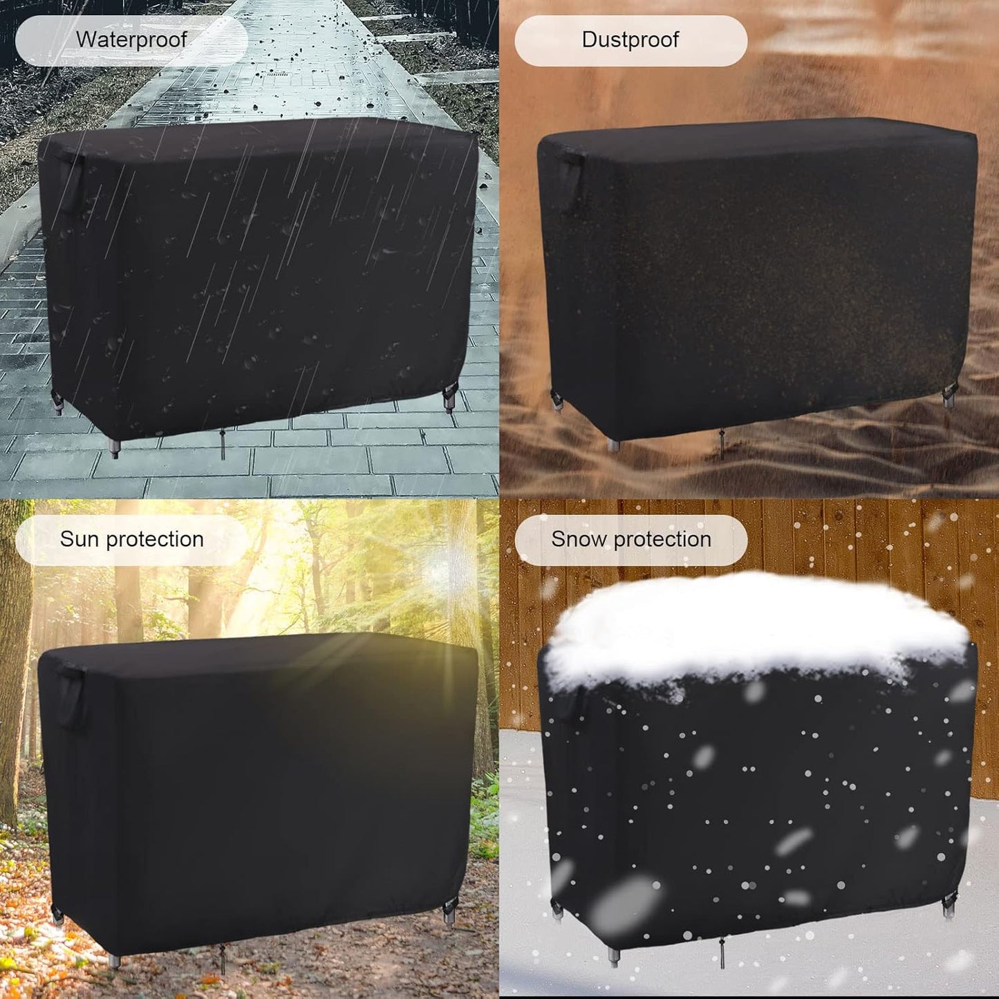 Kingling Outdoor Prep Table Covers, Waterproof Stainless Steel Table Cover Metal Table Cover Protection for Patio Kitchen Prep/Work Tables - 72''L x 24''W x 35''H