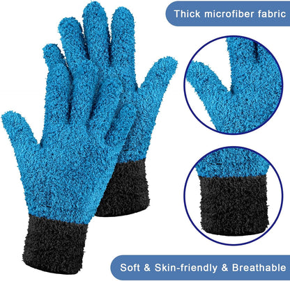 Bencailor 3 Pairs Microfiber Plant Dusting Gloves Leaf Cleaning Gloves for Indoor Plants, Blinds, Furniture, House