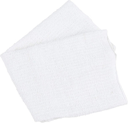 Arkwright Qwick Wick Bar Mop Towels - (Pack of 12) 100% Cotton Quick Dry Dishcloths, Super Absorbent Multipurpose Cleaning Rags for Restaurants, Kitchen, Bathroom, Hotel, 16 x 19 in, Solid White