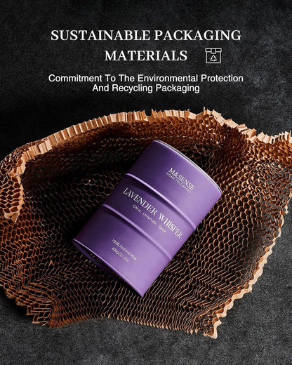 M&SENSE Lilac Blossom Soy Candles for Home Scented, 21.2oz 120 Hour Long Burning Large Aromatherapy Candle for Stress Relief Meditation Yoga Relaxing SPA, Housewarming Gifts for Women