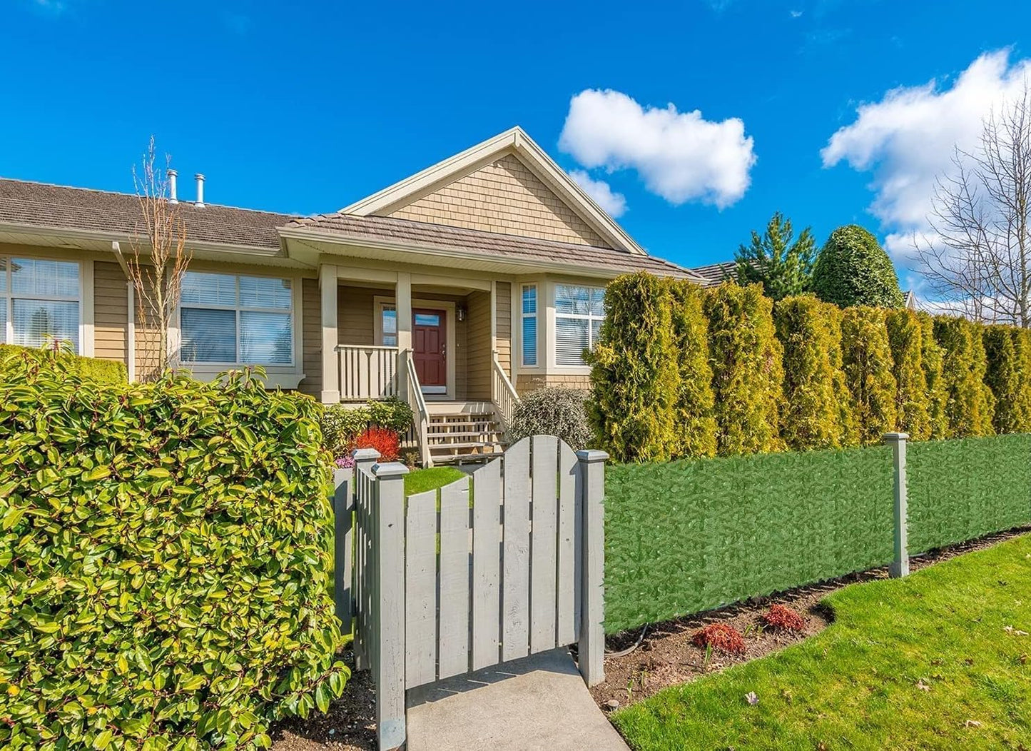 Artificial Ivy Privacy Fence Wall Screen,120x60 in in in UV-Anti Faux Greenery Backdrop Ivy Vine Leaf Hedges Fence Panels for Patio, Balcony, Garden, Backyard Indoor Outdoor Green Wall Decor