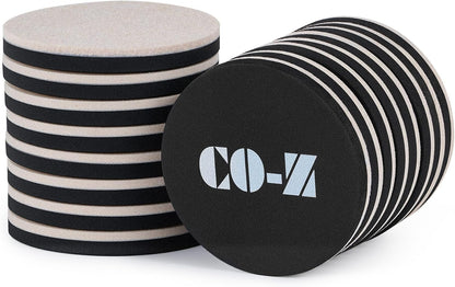 CO-Z 16pcs Felt Furniture Sliders for Hardwood Floors, 3 1/2 in Reusable Furniture Pads, Heavy Furniture Movers Sliders for Hard Surfaces, Thick Moving Pads Floor Protectors for Vinyl Tile Floors