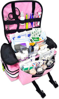 Lightning X Small Medic First Responder EMT Trauma Bag Stocked First Aid Trauma Fill Kit A (Pink)
