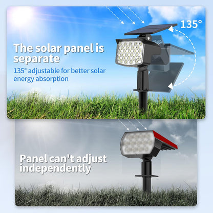 WELALO Solar Spot Lights Outdoor, [10 Pack/3 Modes] Solar Landscape Spotlights, Adjustable Solar Powered Security Lights, IP65 Waterproof Wall Lights for Walkway, Yard, Garden, Driveway (Cool White)