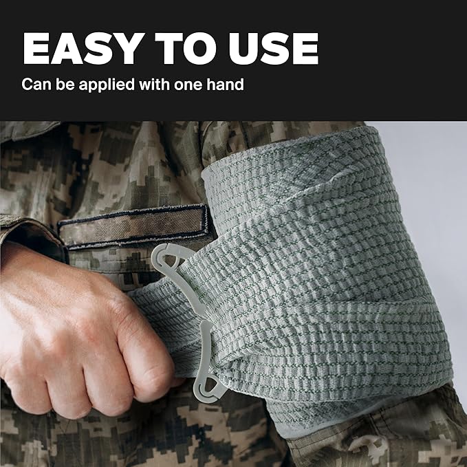 Israeli Pressure Bandage 6 Inch - Emergency Bandage - Pressure Dressing for Wounds - Trauma Dressing - Sterile Vacuum-Sealed Packaging - 1 Pack