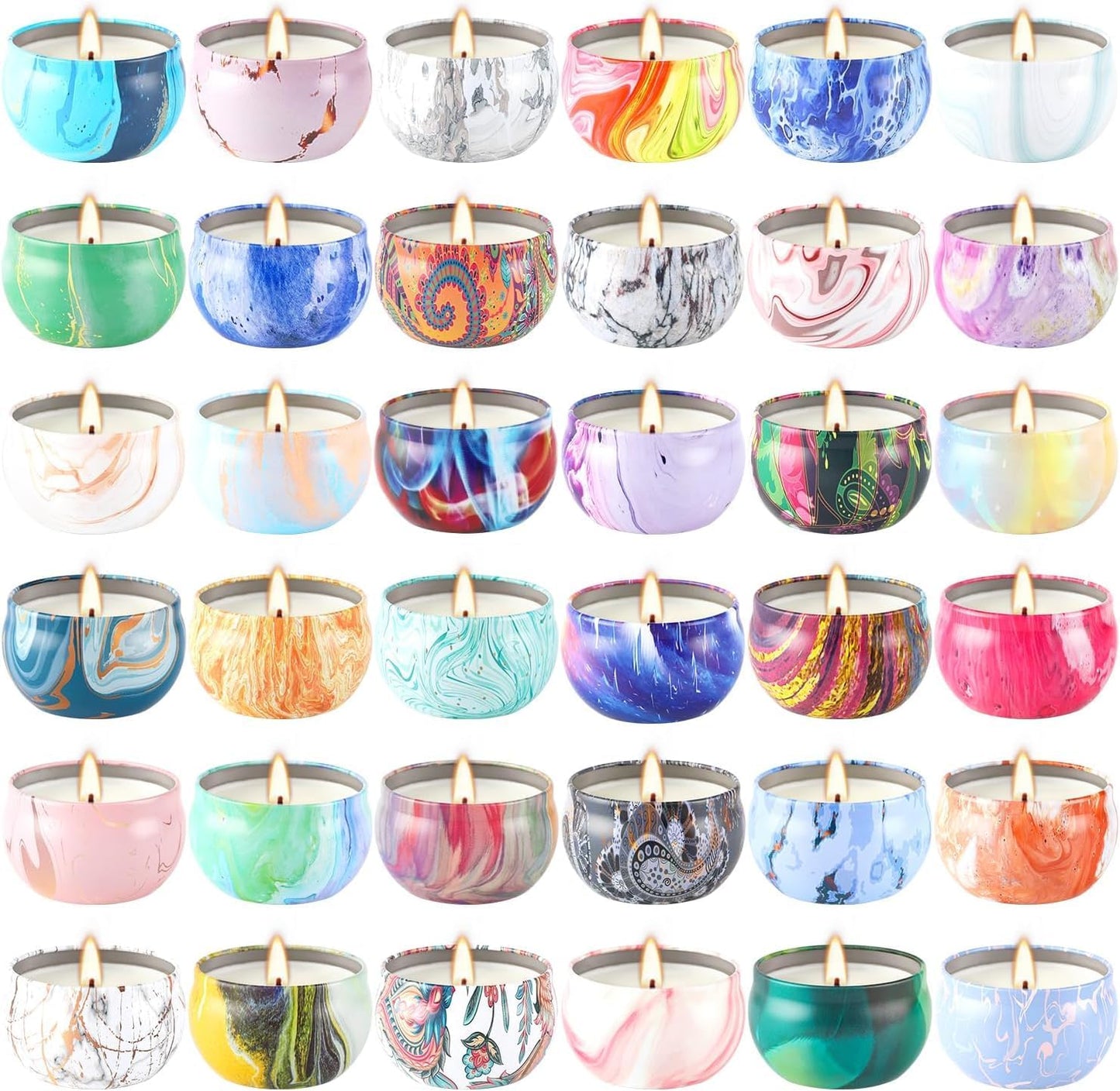 36 Pack Scented Candles Set for Home, Relaxing Stress Relief, Aromatherapy - Natural Soy Wax and Fragrance - Gifts for Women, Mom, Best Friend, Wife, Birthday