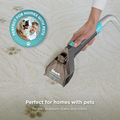 Shark StainStriker Portable Carpet & Upholstery Cleaner w/on board self cleaning - Spot, Stain, & Odor Eliminator, Includes 2 Cleaning Tools & 2 Cleaning Solutions, Charcoal, PX221BRN