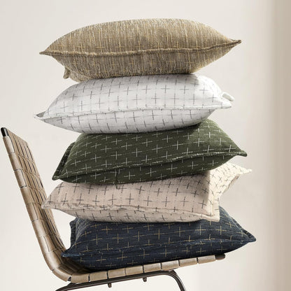 ZWJD Pillow Covers 24x24 Set of 2 Soft Polyester Textured Pillow Covers with Stylish Flange Edge Cozy Farmhouse Throw Pillows for Couch Bed Sofa Living Room