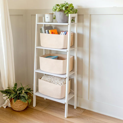 NaturalCozy Storage Baskets 16.8”x13”x7.6” Cotton Rope Woven Baskets for Organizing 3-Pack | Toy Storage Bins | Basket for Shelves, Laundry, Blanket, Clothes, Closet, Kitchen, Bathroom, Gifts