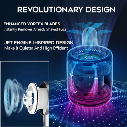 Fabric Shaver Lint Remover Clothes and Furniture - 5 Speeds - Removes Fuzz and Pilling - Bonus Lint Roller - Mugensa Mach5