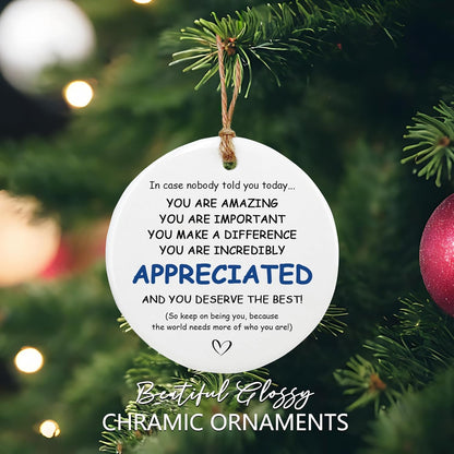 Thank You Gifts for Women & Men - 10 Pcs Appreciation Gift Set for Coworkers - Ceramic Ornament Set