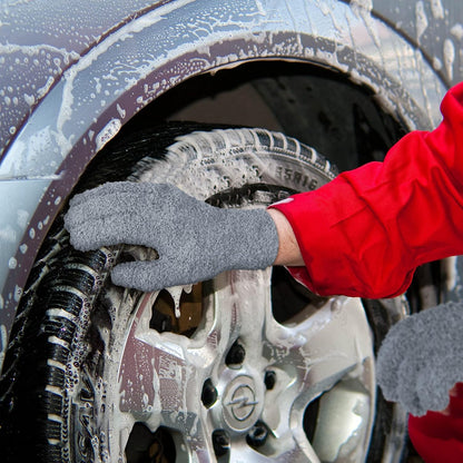 Bencailor 4 Pairs Microfiber Dusting Gloves Washable Reusable Cleaning Gloves Mittens for Plants House Cleaning Car Blinds