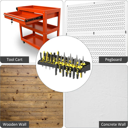 UNITEDPOWER Pliers Holder, Wall Mount Storage Rack Organizer for Workshop, Shed, Garage, Home, Stores up to 12 Pliers or Small Tools