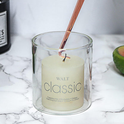 Lsnisni 4 in 1 Candle Accessory Set - Wick Cutter, Snuffer, Dipper & Electric Lighter - Gifts for Candle Lovers (Champagne)