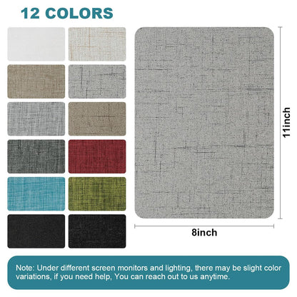 J.CARP 2Pcs Linen Repair Patches, Large Self-Adhesive Fabric Patch for Sofas, Couch, Furniture, Car Seats (8 * 11 inches-2PCS Floral Gray)