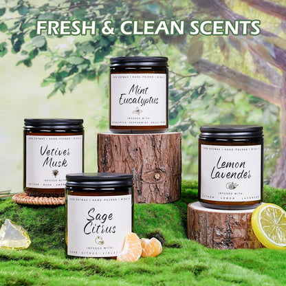 Auelife Scented Candle for Home | Lemon Lavender Candle | Aromatherapy Candles - Soy Candles for Home Scented, Gifts for Women Men, Lemon Fragrance -7oz, Single-Wick