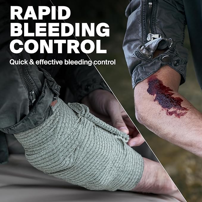 Israeli Pressure Bandage 6 Inch - Emergency Bandage - Pressure Dressing for Wounds - Trauma Dressing - Sterile Vacuum-Sealed Packaging - 2 Pack