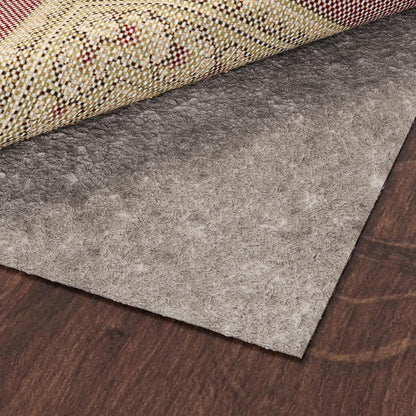 Ottomanson 6' x 8' Non-Slip Rug Pad Gripper 1/4 Inch Thick Dual Surface Felt + Rubber Gripper - Safe for All Floors, Brown