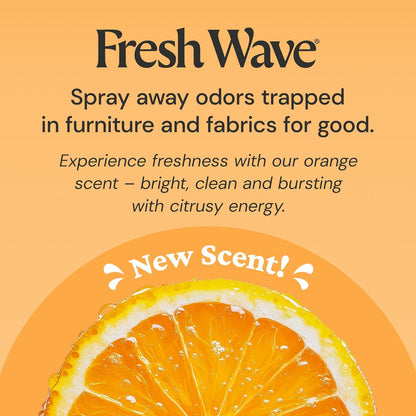 Fresh Wave Orange Scent Odor Eliminator Spray & Air Freshener, 24 fl oz. | Odor Absorber for Home, Furniture, Fabrics & Trash | Safer Odor Relief