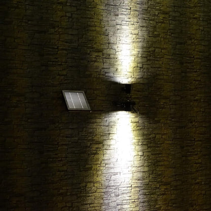 MINI 50X Twin Solar-Powered Cast Aluminium Warm White LED Spotlight 60-100 Lumen Per Light Fixture for Outdoor Garden Yard Landscape Downlight