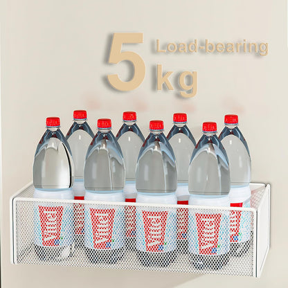 Magnetic Basket Organizer Holder for Fridge Magnetic Storage Bin Box Containers for Refrigerator Whiteboard Classroom (Large, Black)