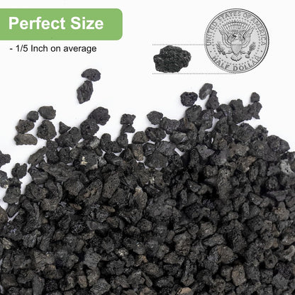 5 lbs Pebbles for Indoor Plants, Succulent, Cactus, 1/5 Inch Small Lava Rock for Plants Drainage, Natural Horticultural Volcanic Rock, Top-Dressing