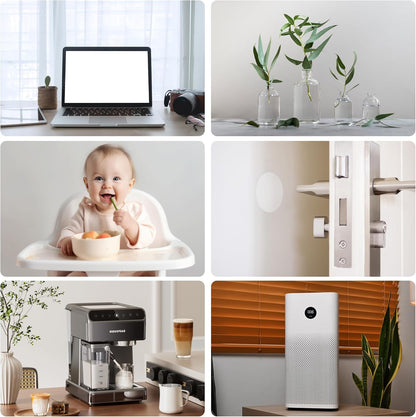 Silicone Furniture Pads, 5" x 40" Non Slip Furniture Pads Anti Skid Pads Non Slip Self Adhesive Cuttable Silicone Tape Strip Roll for Protecting Hardwood Floors Chair Wall Protector - White