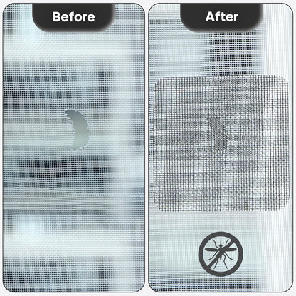 14 Sheets Window Screen Patches Repair Kit, Black 3 Sizes Window Screen Repair Kit for Mesh Screen Door, Strong Adhesive Fiberglass Quick Screen Repair Tape