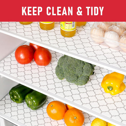 Cooyes 2 in 1 Fridge Liners & Fresh mats for Refrigerator Organizers and Storage, Absorbent Fridge Bin Liners, Home Kitchen Gadgets Accessories Organization Must Haves for Freezer Shelf Drawer Cabinet