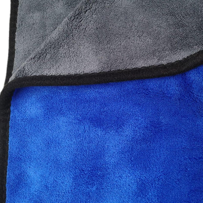 Large Microfiber Drying Towel for Car, Great Thick Soft Plush Towels, 36 x 24inches 800GSM Thickness, Quality, Washable, Absorbency No Scratch Lint Free Drying Towel (36 x 24inches,Grey-Blue,1pack)