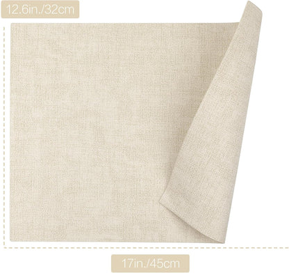 SUEH DESIGN Faux Leather Placemats Set of 6, Wipeable Place Mats Heat Resistant Table Mats Waterproof Dining Table Placemats for Indoor Outdoor Kitchen Dining Table