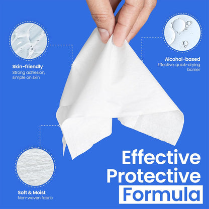 Safe n' Simple Skin Barrier Wipe with Alcohol - 50 Individually Packaged Wipes 2"x2" - Ostomy Sterile Skin Prep Pads - Skin Barrier Film Wipes for Ostomy - Alcohol Stoma Barrier Prep Pads