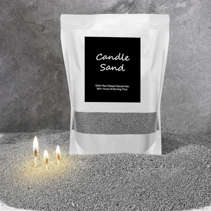 MTLEE Candle Sand 3.3 lb DIY Pearled Candle Making Kit Included 20 Pcs Wicks and Refillable Beaded Wax Sand Beaded Wax Gift with Wicks Self Extinguish for Home Wedding Party Women(Gray)