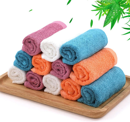 JEFFSUN Dish Cloths 12 Pack, 10x14 inch Small Kitchen Washcloths, Lint Free Fast Dry Reusable Cleaning Cloth, Ultra Soft & Scratch Free Terry Dish Rag, Easy to Rinse Multicolor Dishcloths