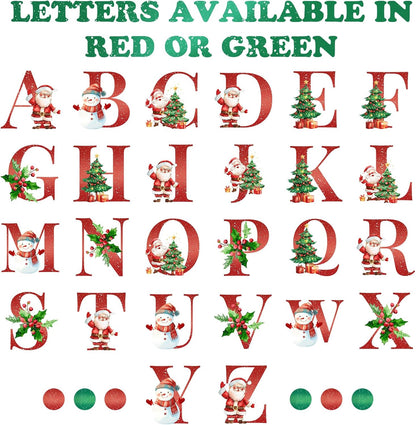 Name Ornaments for Christmas Tree, Personalized Christmas Ornaments, Custom Initial A-Z Monogram Ceramic Ornament 2025, Customized Gifts, Stocking Name Tags