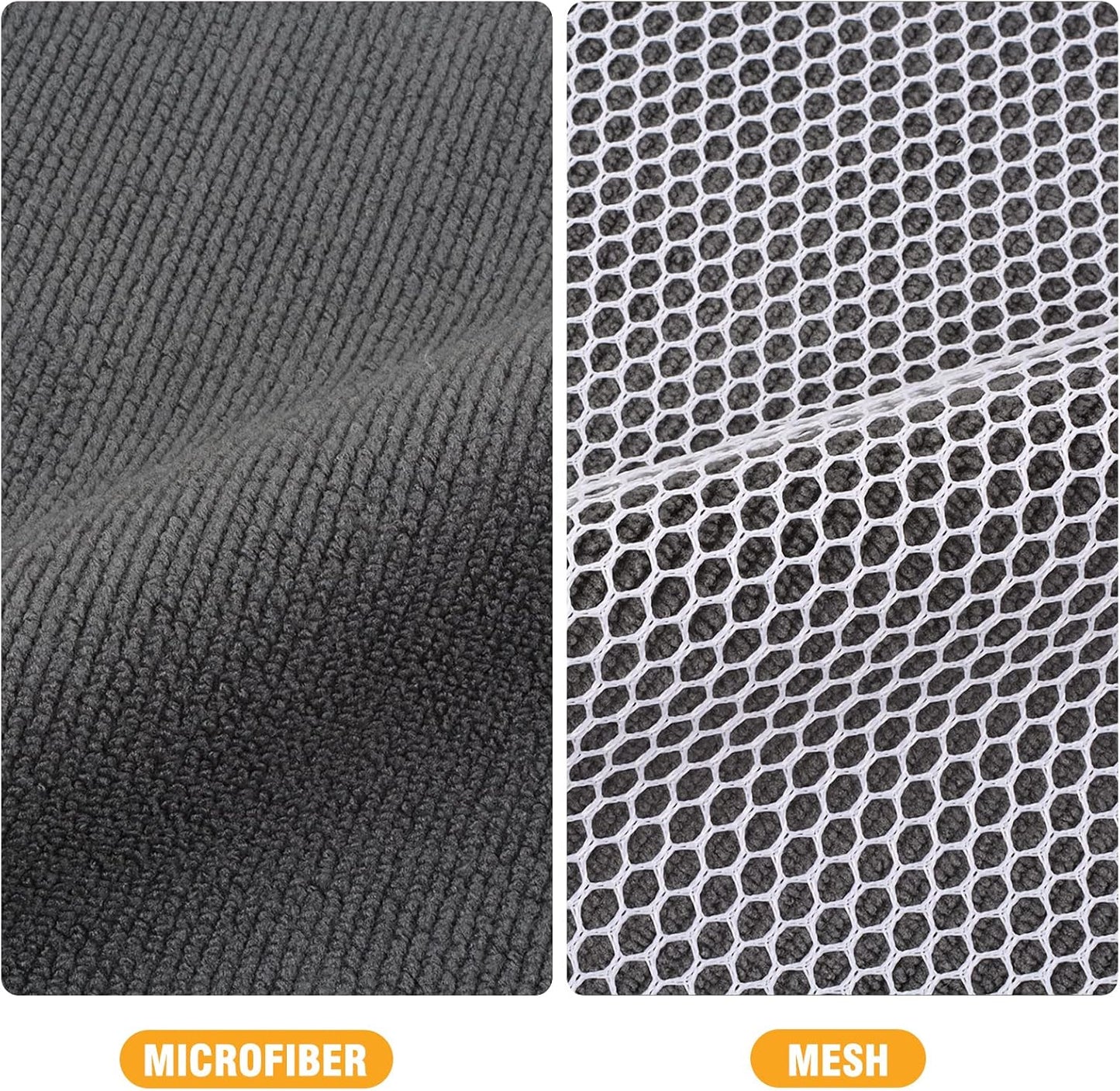 KinHwa Kitchen Washcloths for Dishes Absorbent Microfiber Dish Cloths Quick Dry Dish Rags with Poly Scour Scrub Side Ideal for Kitchen Cleaning and Housekeeping (Gray, 12inchx12inch 9 Pack)