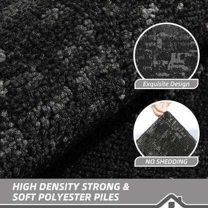 BEQHAUSE Dirt Trapper Door Mat 32"x48" Non-Slip Door Mats Washable Entryway Rugs Stain Resistant Doormat Absorbent Welcome Floor Mat for Front Back Door, Muddy Wet Shoes & Paws,Black