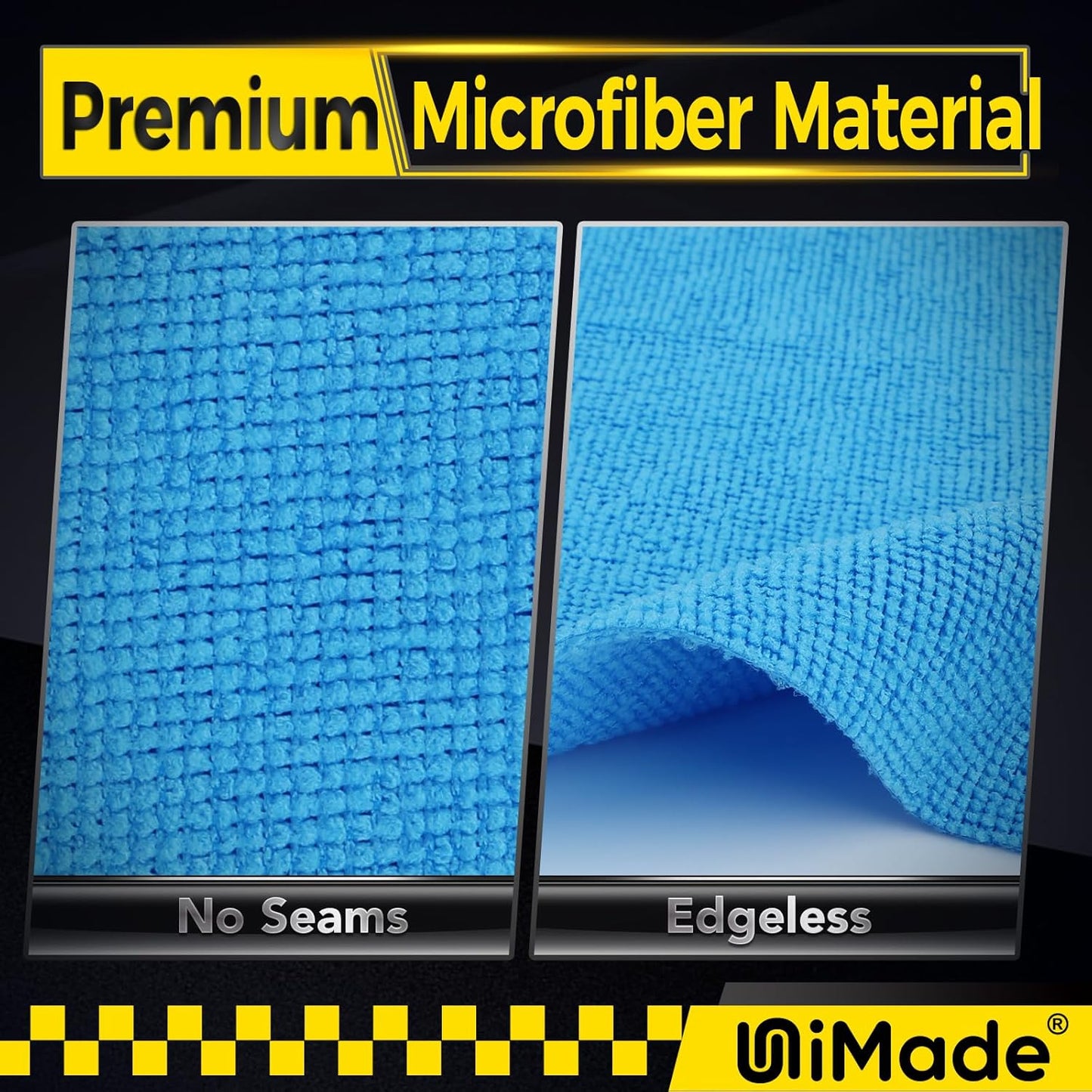 Shop Towels, 100 Pack Commercial Grade Work Rags Microfiber Towels for Cars Cleaning Rags Bulk Detailing Cloth for Automotive Bar Mechanic Restaurant Garage Housekeeping, 11.5"x 11.5", Blue
