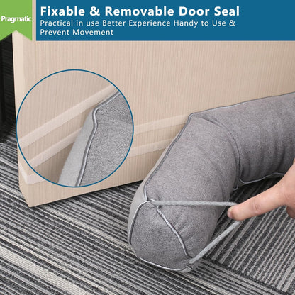 Triangular Under Door Draft Stopper 40 inch Heavy Duty Door Draft Blocker Bottom Door Seal Noise Air Door Guard for Doors and Windows, Gray