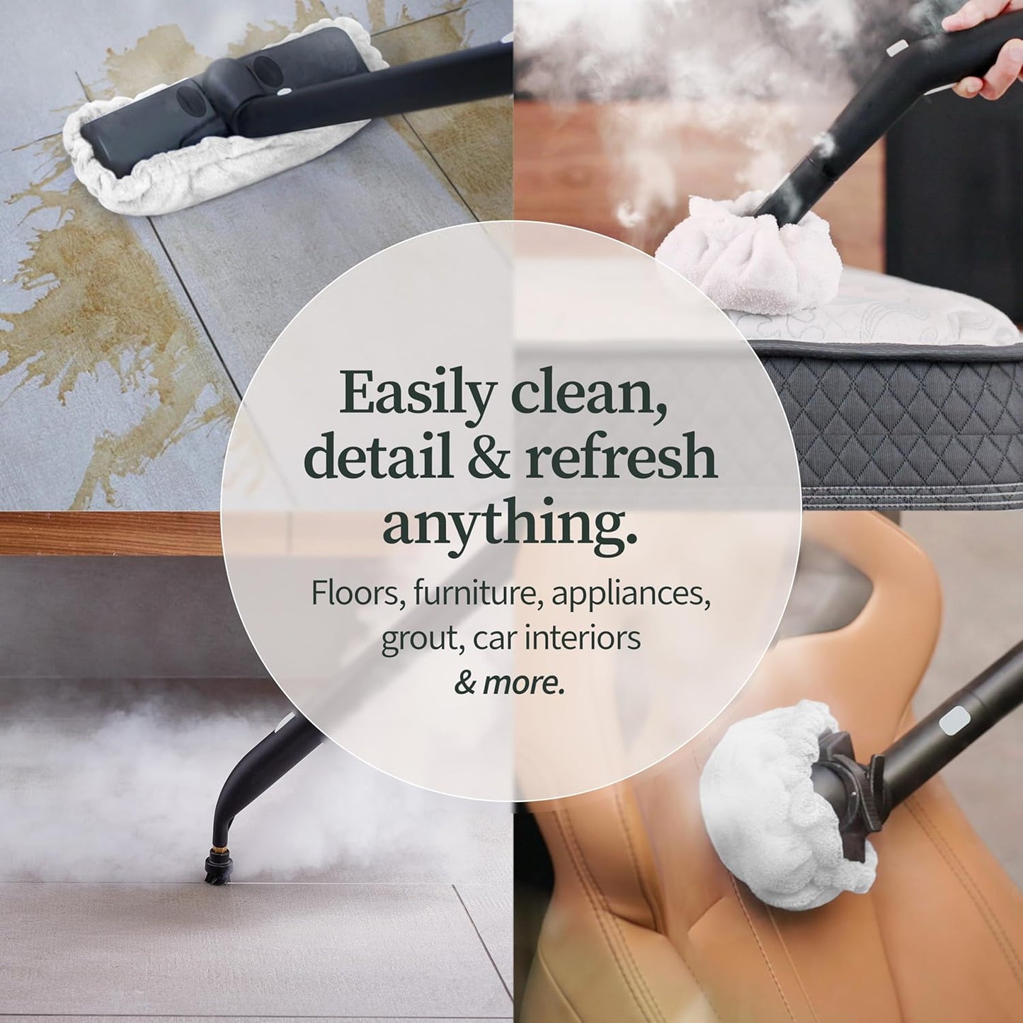 Dupray Neat Steam Cleaner with 17-Piece Kit – Powerful, chemical-free cleaning for floors, cars, tiles, upholstery, kitchen appliances, grout, and more. *Kills 99.9% of Bacteria and Viruses