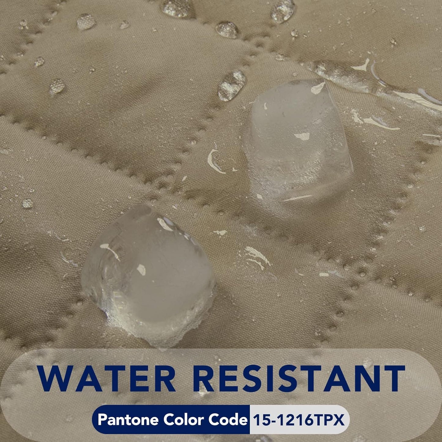 PureFit Reversible Quilted Sofa Cover, Water Resistant Slipcover Furniture Protector, Washable Couch Cover with Non Slip and Elastic Straps for Kids, Dogs, Pets (Oversized Recliner, Beige/Beige)