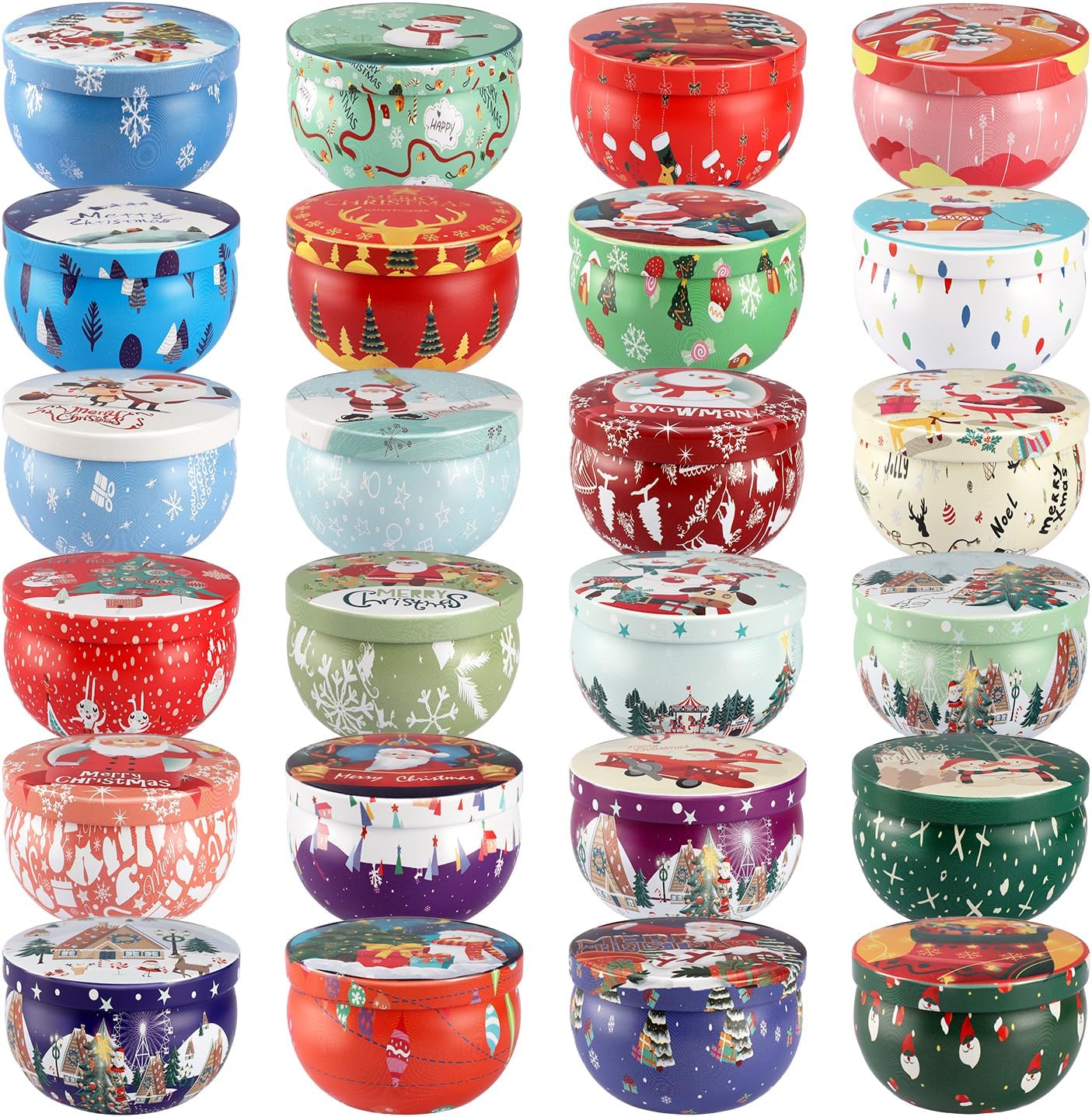 24Pack Christmas Scented Candles Gift- Aromatherapy Candle-2.5oz Soy Wax-Long Lasting Burn time, Christmas Thanksgiving Gifts for Women，Home Decor