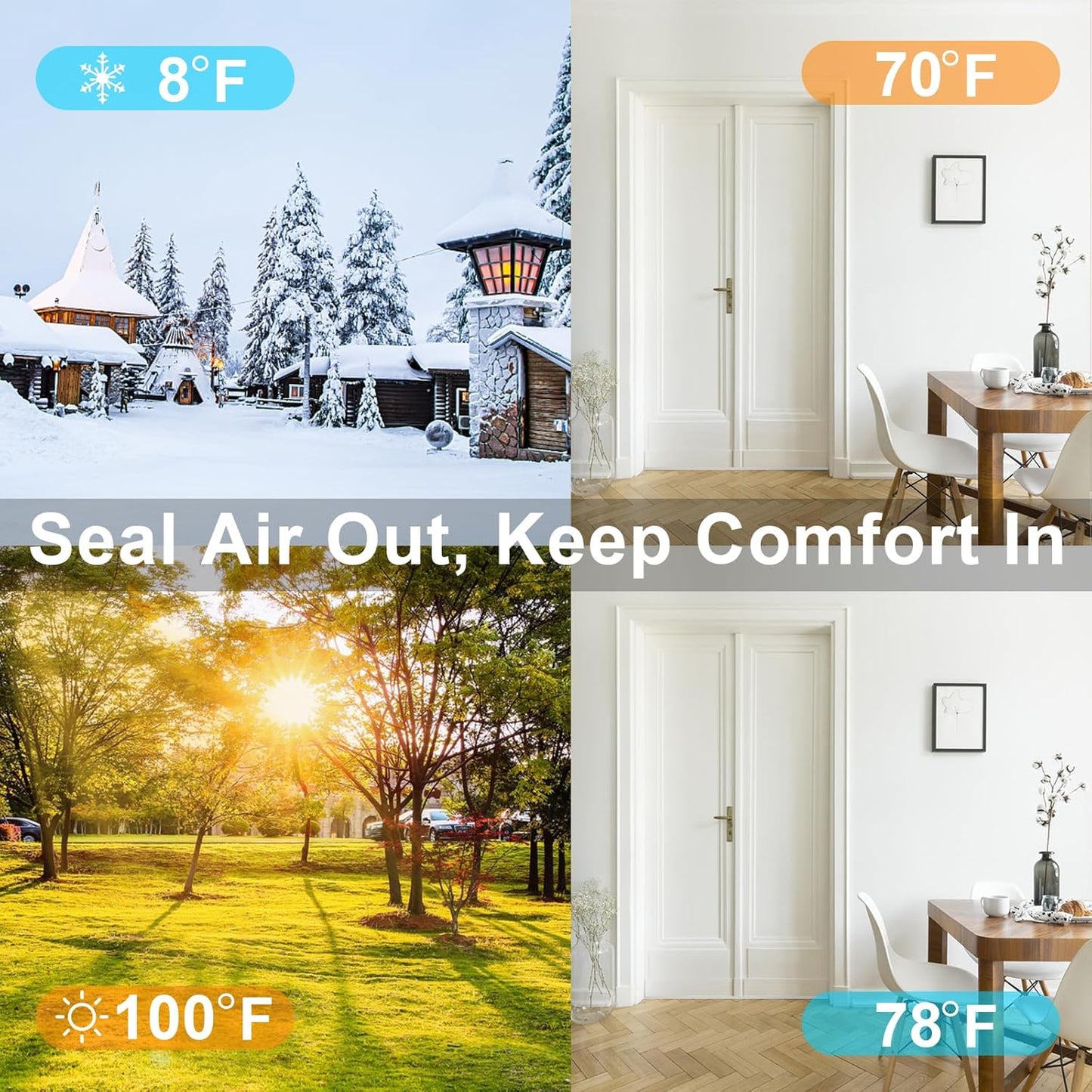 White Strong Adhesive Seal Foam Tape, Weather Stripping for Door and Window, Seal Gasket for Speaker, Door Insulation, Soundproofing, Weatherproof Rattle (1/2 in x 1/16 in x 33Ft)